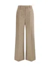 Valentino Wide-leg High Waist Trousers Pleats In Multi
