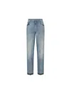 Valentino Womens Denim Blu Lav Chiaro Embroidered Straight-leg Denim Jeans In Blue