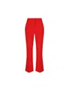 Valentino Garavani Silk Cady Trousers With Tailored Silhouette In Red