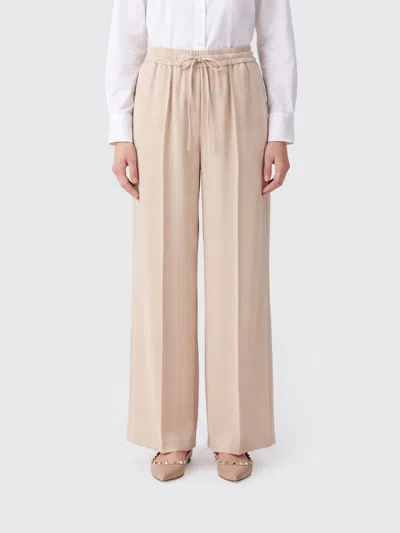 Valentino Garavani Pants Woman Color Ivory In Neutral