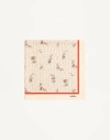 Valentino Garavani Papier Floreal Silk Scarf Woman Butter Uni In Neutral