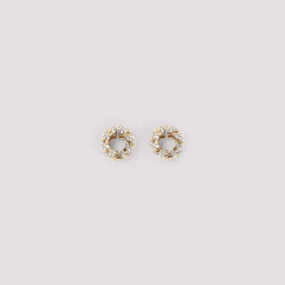 Valentino Garavani Pas Plus Earrings In Mn Oro Crystal