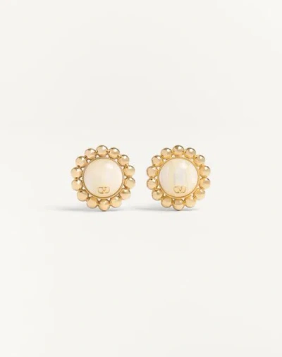 Valentino Garavani Pas Plus Metal And Pearl Earrings Woman Multicolour Uni