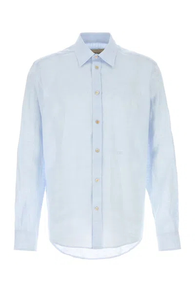 Valentino Garavani Pastel Light Blue Linen Shirt