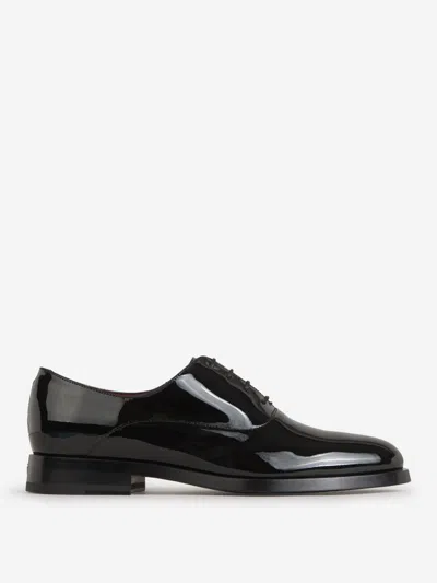 Valentino Garavani Patent-leather Oxford Shoes In Black