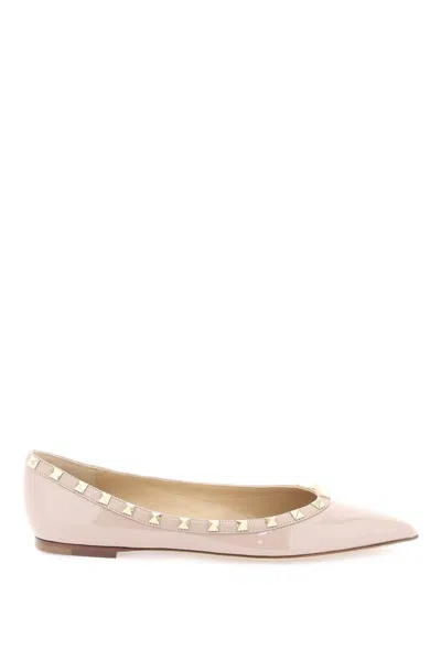 VALENTINO GARAVANI VALENTINO GARAVANI PATENT LEATHER ROCKSTUD BALLET FLATS