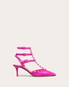 Valentino Garavani Pink Pp Leather Rockstud Pumps In Pinkpp