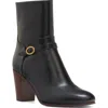 Valentino Leather Pattie Heeled Ankle Boots 75