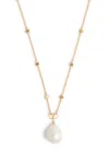 Valentino Garavani Pearl And Crystal-embellished Necklace In Gold