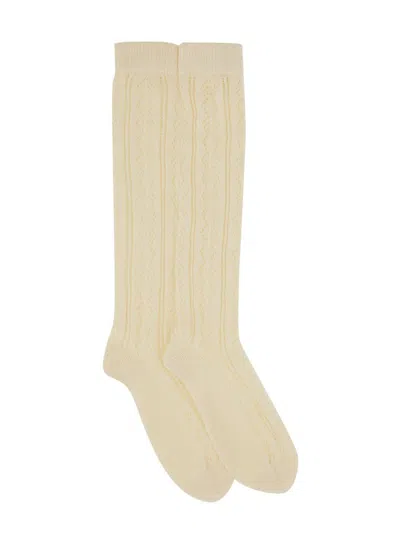 Valentino Garavani Perforated Cotton Socks With Vlogo