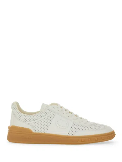 Valentino Garavani Perforated Nappa Leather Sneaker For Women In White