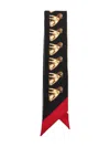 Valentino Animal Motif Rectangular Scarf With Contrast Border