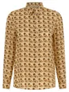 Valentino Garavani Petit Charles Print Shirt Shirt And Blouse White In Brown