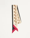 Valentino Petit Charles Silk Bandeau Scarf In Black/beige/butter