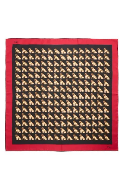 Valentino Garavani Petit Charles Silk Square Scarf