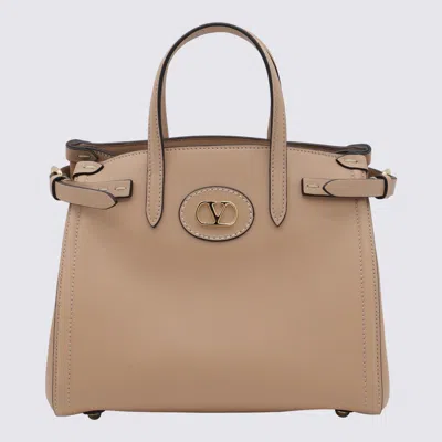 VALENTINO GARAVANI VALENTINO GARAVANI PINK LEATHER SMALL ANTIBES TOTES