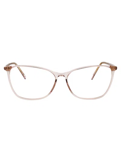 Valentino Garavani Pink Pink Transparent Acetate Glasses In Gold