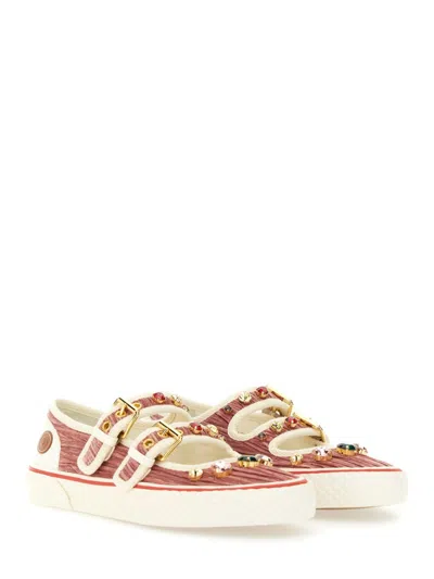 VALENTINO GARAVANI VALENTINO GARAVANI PINK POLYESTER SNEAKERS