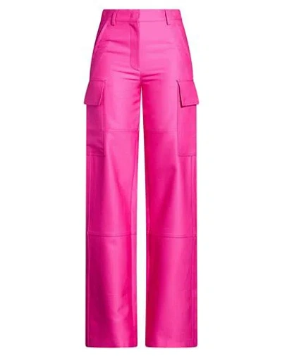Valentino Garavani Pink Pp Collection Woman Pants Fuchsia Size 6 Wool, Cotton, Silk