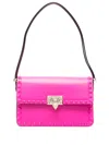 Valentino Garavani Pink Pp Leather Rockstud Shoulder Bag