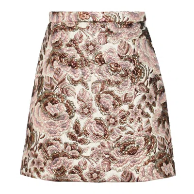 VALENTINO VALENTINO GARAVANI PINK WOOL SKIRT