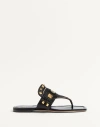 VALENTINO GARAVANI VALENTINO GARAVANI PLASTER CASTER BUFFALO THONG SANDAL WOMAN BLACK 40.5