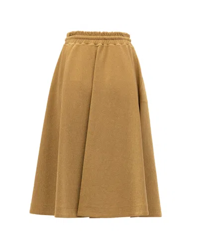 Valentino Garavani Pleated Lamé Skirt In Gold