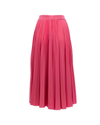 Valentino Garavani Pleated Maxi Skirt In Pink