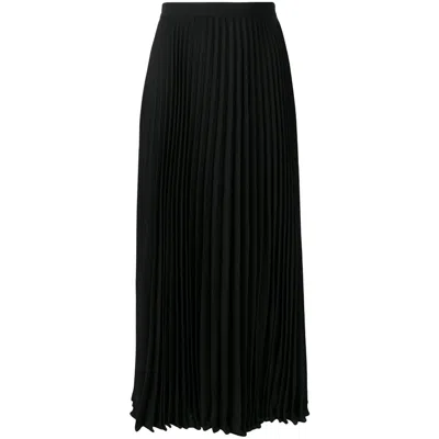 Valentino Garavani Pleated Midi Skirt In Black