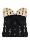 Valentino Garavani Plusdepois Print Chiffon Top In Black