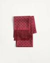 Valentino Garavani Plusdepois Silk Bandeau Scarf With Fringe In Red/black
