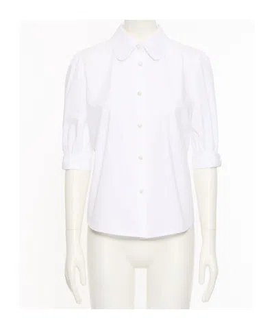 Valentino Lapel Shirt In White