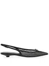 Valentino Garavani Pointed Slingback Ballet Flats 20 Mm In Black