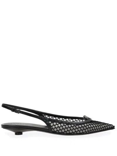 Valentino Garavani Pointed Slingback Ballet Flats 20 Mm In Black