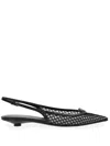 Valentino Garavani Pointed Slingback Ballet Flats In Black