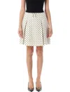 Valentino Skirt Pattern Supergran Pois Medio Plusdepois In Ivory + Black
