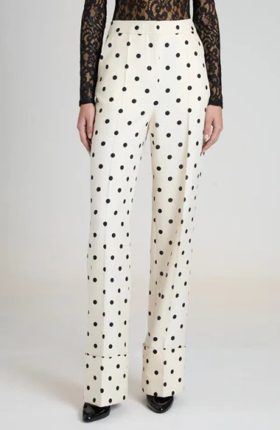Valentino Garavani Polka Dot Silk Cady Pants