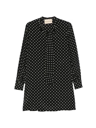 Valentino Garavani Polka Dot-print Dress In Black