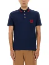Valentino Garavani Polo Shirt With Vg Embroidery In Blue