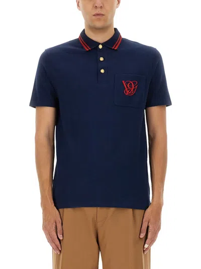 VALENTINO VALENTINO GARAVANI POLO SHIRT WITH VG EMBROIDERY