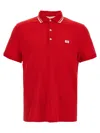 Valentino Vlogo Patch Cotton Piqué Polo Shirt In Red