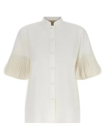 Valentino Garavani Poplin Embroidered Shirt Shirt And Blouse White