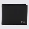 Valentino Mens Nero Vlogo Bifold Leather Wallet In Black