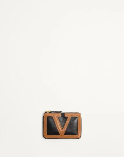 Valentino Garavani Porte-clés Garavani Viva Superstar En Cuir Nappa Femme Noir/pimenter Uni In Brown