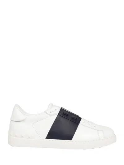 Valentino Garavani Premium Calf Leather Sneakers For Men In White