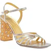Valentino Garavani Preshoes Embellished Block Heel Sandal In Silver