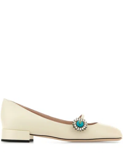 Valentino Garavani Preshoes Patent Leather Ballets In White