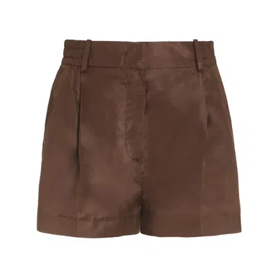 Valentino Garavani Pressed-crease Tailored Shorts In Brown
