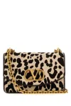 Valentino Garavani Vain Small Cow-print Leather And Calf-hair Shoulder Bag In Brown