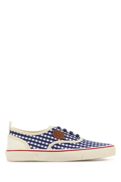 Valentino Garavani Printed Canvas Nojoke Sneakers In Blue
